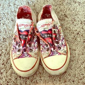 Ed Hardy tennis shoes youth size 1